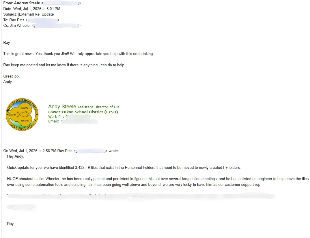 Lower Yukon School District testimonial. Lower Yukon School District testimonial.